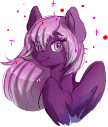 Size: 567x670 | Tagged: safe, artist:1an1, oc, oc only, pegasus, pony, female, looking at you, looking back, looking back at you, looking over shoulder, mare, rear view, simple background, solo, sparkles, white background