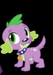 Size: 173x246 | Tagged: safe, screencap, spike, dog, equestria girls, looking at you, smiling, solo, spike the dog