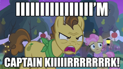 Size: 1280x720 | Tagged: safe, edit, edited screencap, screencap, grand pear, mayor mare, pony, the perfect pear, image macro, james t kirk, meme, non-dyed mayor, star trek, the enemy within, voice actor joke, william shatner