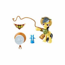 Size: 3000x3000 | Tagged: safe, daring do, guardians of harmony, hat, sapphire statue, solo, toy, whip