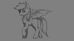 Size: 1920x1080 | Tagged: safe, artist:chickenbrony, oc, oc only, bat pony, pony, solo