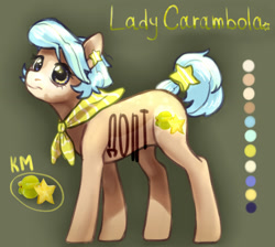 Size: 1024x916 | Tagged: safe, artist:pessadie, oc, oc only, oc:lady carambola, earth pony, pony, reference sheet, solo