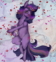 Size: 1098x1197 | Tagged: safe, artist:colorlesscupcake, twilight sparkle, pony, unicorn, female, mare, on back, solo