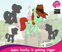 Size: 940x788 | Tagged: safe, candy apples, pony, apple family member, gameloft, simple background