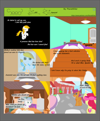 Size: 2408x2910 | Tagged: safe, artist:planetkiller, apple bloom, diamond tiara, scootaloo, silver spoon, sweetie belle, oc, pegasus, pony, comic:seed, comic, maternal coiffure, offscreen character, pov, reflection, school