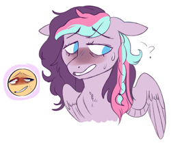 Size: 737x626 | Tagged: safe, artist:jellybeanbullet, oc, oc only, oc:neon flight, pegasus, pony, question mark, solo