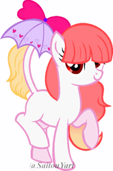 Size: 400x607 | Tagged: safe, artist:t-aroutachiikun, oc, oc only, oc:iridiscent rhapsody, original species, base used, female, mare, raised hoof, raised leg, simple background, solo, transparent background, umbrella pony