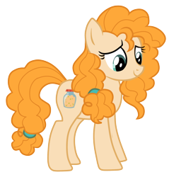 Size: 1536x1608 | Tagged: safe, artist:magpie-pony, pear butter, pony, the perfect pear, simple background, solo, transparent background, vector