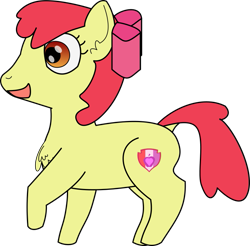 Size: 863x850 | Tagged: safe, artist:planetkiller, apple bloom, pony, chest fluff, raised hoof, simple background, smiling, solo, transparent background