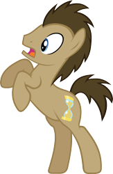 Size: 3065x4695 | Tagged: safe, artist:hombre0, doctor whooves, earth pony, pony, absurd resolution, male, rearing, simple background, solo, stallion, transparent background, vector