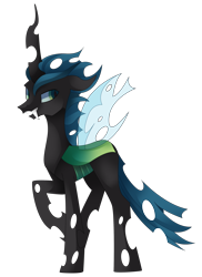 Size: 2324x3187 | Tagged: safe, artist:sorasku, oc, oc only, changeling, changeling king, changeling oc, male, simple background, solo, transparent background