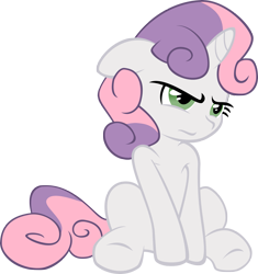 Size: 2833x3015 | Tagged: safe, artist:deathnyan, artist:kp-shadowsquirrel, sweetie belle, pony, unicorn, female, filly, grumpy, grumpy belle, simple background, solo, transparent background, vector, vector trace