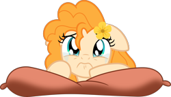 Size: 5000x2845 | Tagged: safe, artist:salemcat, pear butter, earth pony, pony, the perfect pear, absurd resolution, crying, cute, female, floppy ears, mare, pearabetes, simple background, solo, transparent background