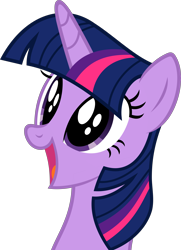 Size: 3254x4500 | Tagged: safe, artist:slb94, twilight sparkle, twilight sparkle (alicorn), alicorn, pony, unicorn, absurd resolution, cute, excited, female, mare, simple background, solo, transparent background, vector