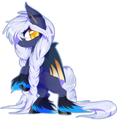 Size: 4711x4890 | Tagged: safe, artist:sorasku, oc, oc only, oc:moonlace, bat pony, pony, absurd resolution, female, mare, simple background, solo, transparent background, unshorn fetlocks