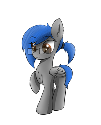 Size: 1365x1679 | Tagged: safe, artist:scarrly, oc, oc only, oc:juny, pegasus, pony, female, filly, fluffy, glasses, simple background, solo, transparent background