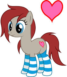 Size: 2707x3107 | Tagged: safe, artist:duskthebatpack, oc, oc only, oc:ponepony, earth pony, pony, 2018 community collab, clothes, commission, cutie mark, derpibooru community collaboration, female, simple background, socks, solo, striped socks, transparent background, vector