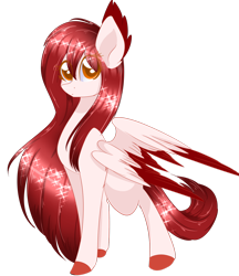 Size: 1024x1185 | Tagged: safe, artist:little-sketches, oc, oc only, oc:sora, pegasus, pony, colored pupils, eye clipping through hair, female, looking at you, mare, simple background, solo, transparent background