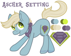 Size: 1024x809 | Tagged: safe, artist:matteglaze, oc, oc only, oc:ascher setting, earth pony, pony, bandana, commission, cutie mark, magical lesbian spawn, offspring, parent:coco pommel, parent:limestone pie, solo