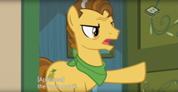 Size: 1860x970 | Tagged: safe, screencap, grand pear, pony, the perfect pear, meme, youtube caption