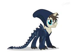 Size: 5004x3662 | Tagged: safe, artist:tsand106, oc, oc only, oc:blank novel, pony, absurd resolution, alien (franchise), clothes, cosplay, costume, crossover, simple background, solo, transparent background, vector, xenomorph