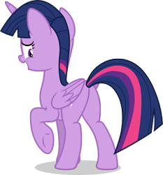 Size: 7000x7510 | Tagged: safe, artist:luckreza8, twilight sparkle, twilight sparkle (alicorn), alicorn, pony, to where and back again, .svg available, absurd resolution, female, folded wings, mare, plot, raised hoof, simple background, solo, transparent background, twibutt, underhoof, vector