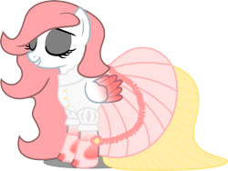 Size: 9488x7130 | Tagged: safe, artist:atomicmillennial, oc, oc only, oc:sakura, pony, absurd resolution, clothes, commission, dress, gala dress, simple background, solo, transparent background, vector