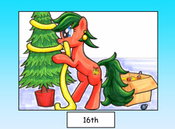 Size: 2813x2083 | Tagged: safe, artist:bbqninja501st, oc, oc only, pony, advent calendar, christmas, christmas tree, tree