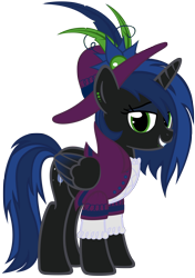 Size: 2268x3228 | Tagged: safe, artist:rayne-feather, oc, oc only, oc:rayne feather, alicorn, pony, alicorn oc, clothes, hat, simple background, solo, transparent background, vector