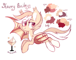 Size: 1024x801 | Tagged: safe, artist:mirtash, oc, oc only, oc:starry baileys, bat pony, pony, pale belly, rcf community, reference sheet, solo