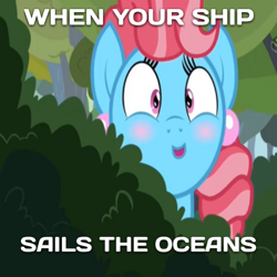 Size: 612x612 | Tagged: safe, artist:moonlightprincess002, edit, edited screencap, screencap, cup cake, pony, the perfect pear, chiffon swirl, cropped, implied shipping, meme, solo