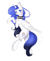 Size: 1720x2083 | Tagged: safe, artist:clefficia, oc, oc only, oc:chrysalis galaxy, alicorn, pony, choker, simple background, solo, spiked choker, transparent background