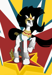 Size: 595x861 | Tagged: safe, artist:tonbe, pony, dc comics, ponified, solo, wonder woman