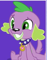 Size: 163x208 | Tagged: safe, screencap, spike, dog, equestria girls, eqg profile picture, sitting, smiling, solo, spike the dog