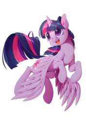 Size: 1024x1444 | Tagged: safe, artist:lordyanyu, twilight sparkle, twilight sparkle (alicorn), alicorn, pony, flying, simple background, solo, spread wings, transparent background, wings