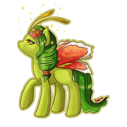 Size: 3000x3000 | Tagged: safe, artist:bean-sprouts, crossover, meganium, pokémon, ponified, simple background, solo, transparent background