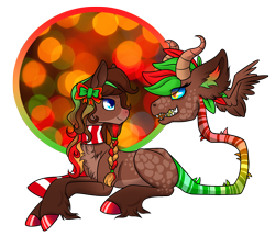 Size: 1726x1482 | Tagged: safe, artist:asklevee, pony, beardie, female, holly, mare, primal plant pony, tailmouth