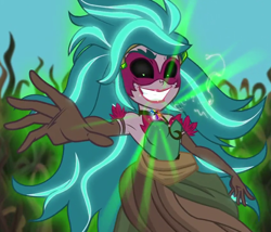 Size: 840x720 | Tagged: safe, screencap, gaea everfree, gloriosa daisy, equestria girls, legend of everfree, armpits, cropped, magical geodes, solo