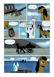 Size: 764x1080 | Tagged: safe, artist:darkhestur, oc, oc only, oc:dark, oc:dustlight, ask, beach, carriage, comic, dialogue, ocean, ship, tumblr