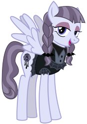 Size: 2100x3000 | Tagged: safe, artist:cheezedoodle96, inky rose, pegasus, pony, honest apple, .svg available, clothes, cute, female, goth, gothic lolita, inkabetes, mare, simple background, smiling, solo, spread wings, svg, tall, transparent background, vector, when she smiles, wings