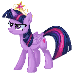 Size: 150x150 | Tagged: safe, artist:obsessedwithspace, twilight sparkle, twilight sparkle (alicorn), alicorn, pony, animated, big crown thingy, element of magic, gif, jewelry, regalia, solo