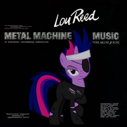 Size: 894x894 | Tagged: safe, twilight sparkle, pony, unicorn, album cover, artifact, facebook, female, future twilight, lou reed, mare, metal machine music, parody, ponified album cover, solo