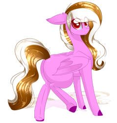 Size: 1895x1985 | Tagged: safe, artist:little-sketches, oc, oc only, oc:strawberry swirl, bat pony, pony, colored pupils, eye clipping through hair, female, looking at you, mare, simple background, solo, transparent background