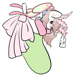 Size: 1531x1602 | Tagged: safe, artist:otpl, oc, oc only, oc:sleepy dust, mothpony, original species, christmas stocking, simple background, solo, transparent background