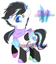 Size: 1280x1449 | Tagged: safe, artist:eyesorefortheblind, oc, oc only, oc:sherbert, pegasus, pony, colored wings, multicolored wings, simple background, solo, transparent background, watermark