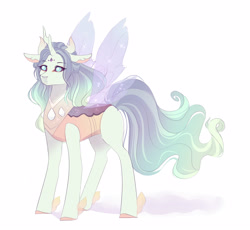 Size: 2500x2300 | Tagged: safe, artist:kraytt-05, oc, oc only, changedling, changeling, to where and back again, interspecies offspring, offspring, parent:princess celestia, parent:thorax, parents:thoralestia, simple background, solo, white background