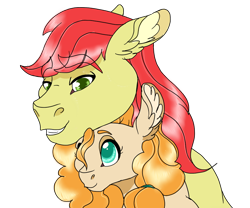 Size: 900x750 | Tagged: safe, artist:bijutsuyoukai, bright mac, pear butter, pony, the perfect pear, applejack's parents, brightbutter, female, male, previous generation, shipping, simple background, straight, transparent background