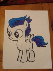 Size: 720x960 | Tagged: safe, artist:jawsandgumballfan24, rumble, pegasus, pony, drawing, solo, traditional art