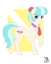 Size: 2400x3000 | Tagged: safe, artist:souladdicted, coco pommel, earth pony, pony, cocobetes, cute, female, looking at you, mare, raised hoof, request, requested art, smiling, solo