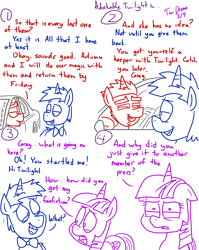 Size: 1280x1611 | Tagged: safe, artist:adorkabletwilightandfriends, twilight sparkle, twilight sparkle (alicorn), oc, oc:greg, oc:javan, alicorn, pony, comic:adorkable twilight and friends, adorkable twilight, car, comic, lineart, slice of life